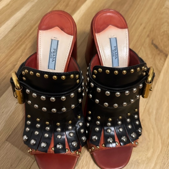 Prada Kiltie studded mule pump - Picture 4 of 7